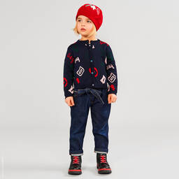 Dolce & Gabbana-Черно-красные кожаные ботинки | Childrensalon Outlet