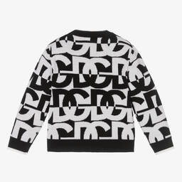 Dolce & Gabbana-Черно-белый шерстяной свитер для малышей | Childrensalon Outlet