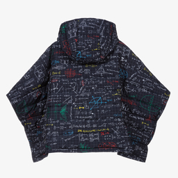 Dolce & Gabbana-Синий утепленный кейп с принтом Algebra | Childrensalon Outlet
