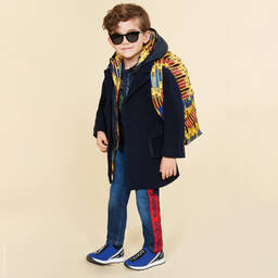 Dolce & Gabbana-Blue Logo Slip-On Trainers | Childrensalon Outlet