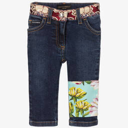 Dolce & Gabbana-Blue Patchwork Jeans | Childrensalon Outlet