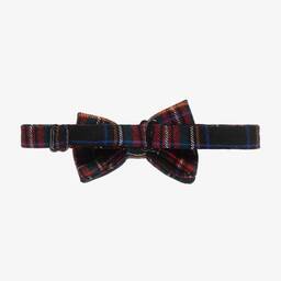  دولتشي آند غابانا-بابيون تارتان صوف ستريتش لون كحلي و أحمر | Childrensalon Outlet