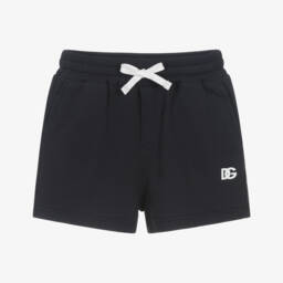 Dolce & Gabbana-Boys Azure Cotton Knit Shorts | Childrensalon Outlet