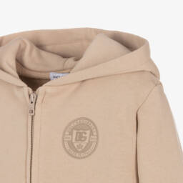 Dolce & Gabbana-توب بسحاب أطفال ولادي قطن لون بيج | Childrensalon Outlet