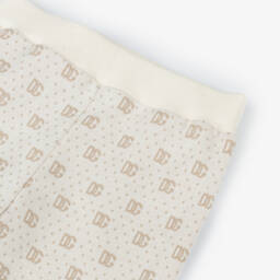 Dolce & Gabbana-بنطلون قطني بيج بشعار للأولاد | Childrensalon Outlet