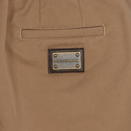 Dolce & Gabbana-Boys Beige Cotton Shorts | Childrensalon Outlet