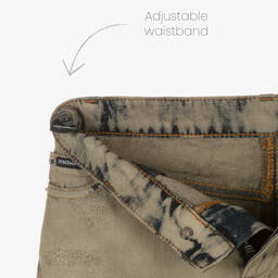 Dolce & Gabbana-Boys Beige Distressed Denim Jeans | Childrensalon Outlet