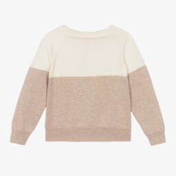 Dolce & Gabbana-Кремово-бежевый свитер из хлопка и кашемира | Childrensalon Outlet