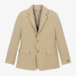 Dolce & Gabbana-Boys Beige Linen Blazer | Childrensalon Outlet