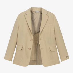 Dolce & Gabbana-Boys Beige Linen Blazer | Childrensalon Outlet