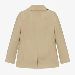 Dolce & Gabbana-Boys Beige Linen Blazer | Childrensalon Outlet