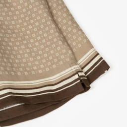 Dolce & Gabbana-Boys Beige Linen Patterned Shorts | Childrensalon Outlet