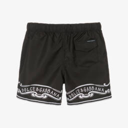 Dolce & Gabbana-Boys Black Bandana Print Swim Shorts | Childrensalon Outlet