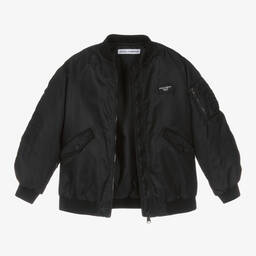  دولتشي آند غابانا-جاكيت بومبر لون أسود للأولاد | Childrensalon Outlet