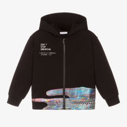 Dolce & Gabbana-Boys Black Cotton Logo Hoodie | Childrensalon Outlet