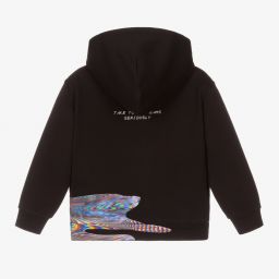 Dolce & Gabbana-Boys Black Cotton Logo Hoodie | Childrensalon Outlet