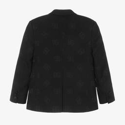 Dolce & Gabbana-Boys Black Crossover DG Wool Blazer | Childrensalon Outlet