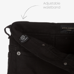 Dolce & Gabbana - Boys Black Denim Shorts | Childrensalon