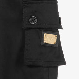 Dolce & Gabbana-Boys Black Gabardine Trousers | Childrensalon Outlet