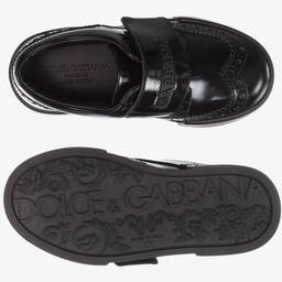 Dolce & Gabbana-Boys Black Leather Brogues | Childrensalon Outlet