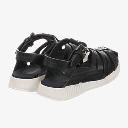 Dolce & Gabbana-Boys Black Leather Sandals | Childrensalon Outlet