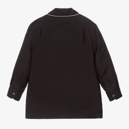 Dolce & Gabbana-Черная шелковая рубашка | Childrensalon Outlet