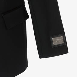  دولتشي آند غابانا-جاكيت تاكسيدو صوف وحرير لون أسود للأولاد | Childrensalon Outlet