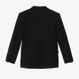  دولتشي آند غابانا-جاكيت تاكسيدو صوف وحرير لون أسود للأولاد | Childrensalon Outlet