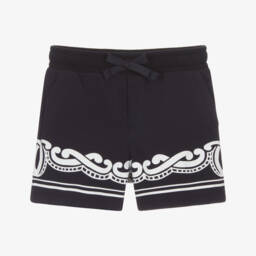 Dolce & Gabbana-Boys Blue Bandana Cotton Shorts | Childrensalon Outlet
