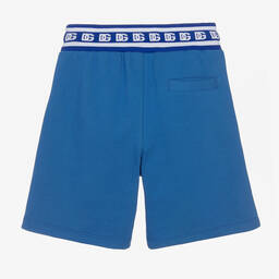 Dolce & Gabbana-Boys Blue Cotton DG Shorts | Childrensalon Outlet
