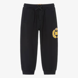 Dolce & Gabbana-Boys Blue Cotton Joggers | Childrensalon Outlet
