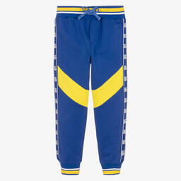 Dolce & Gabbana-Boys Blue Cotton Logo Joggers | Childrensalon Outlet
