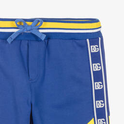Dolce & Gabbana-Boys Blue Cotton Logo Joggers | Childrensalon Outlet
