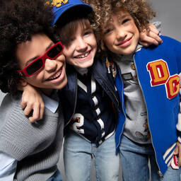 Dolce & Gabbana-Boys Blue Denim Graphic Jeans | Childrensalon Outlet