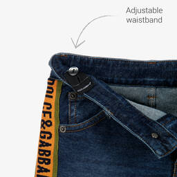 Dolce & Gabbana-Boys Blue Denim Logo Jeans | Childrensalon Outlet