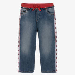 Dolce & Gabbana-Boys Blue DG Logo Jogger Jeans | Childrensalon Outlet