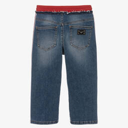 Dolce & Gabbana-Boys Blue DG Logo Jogger Jeans | Childrensalon Outlet
