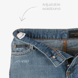 Dolce & Gabbana-Синие джинсы с эффектом потертости | Childrensalon Outlet