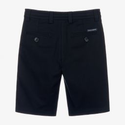 Dolce & Gabbana-Boys Blue Gabardine Shorts | Childrensalon Outlet