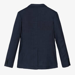 Dolce & Gabbana-Boys Blue Linen Blazer | Childrensalon Outlet