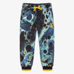 Dolce & Gabbana-Boys Blue Marble Logo Joggers | Childrensalon Outlet