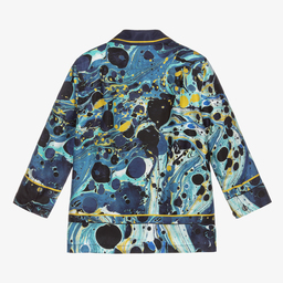 Dolce & Gabbana-قميص حرير لون أزرق للأولاد | Childrensalon Outlet