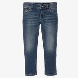 Dolce & Gabbana-Boys Blue Slim Fit Denim Jeans | Childrensalon Outlet
