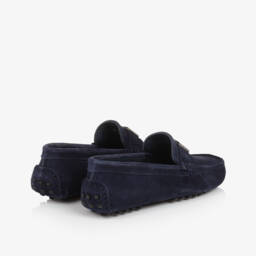 Dolce & Gabbana-Boys Blue Suede Moccasins | Childrensalon Outlet
