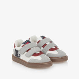 Dolce & Gabbana-Boys Calf Suede Leather Trainers | Childrensalon Outlet