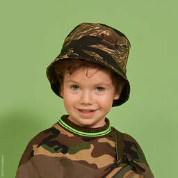 Dolce & Gabbana-Boys Camouflage Bucket Hat | Childrensalon Outlet