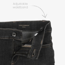 Dolce & Gabbana-Boys Charcoal Stretch Denim Trousers | Childrensalon Outlet