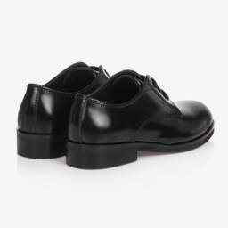 Dolce & Gabbana-Boys Classic Black Leather Laced Footwear | Childrensalon Outlet