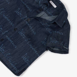Dolce & Gabbana-Boys Classic Blue Denim Top | Childrensalon Outlet