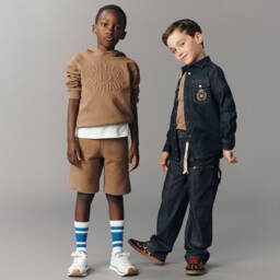 Dolce & Gabbana-Boys Classic Brown Jersey Shorts | Childrensalon Outlet